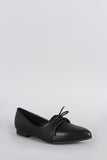 Bamboo Pointy Toe Lace Up Oxford Flat