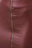 Light Weight Leatherette Midi Skirt