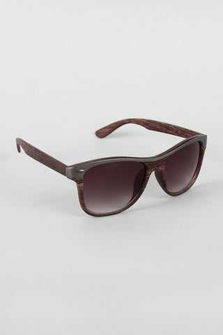Two-Tone Wood Sunglasses