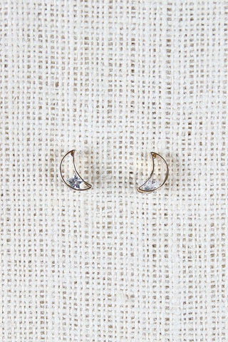 Trapped Star Crescent Earrings