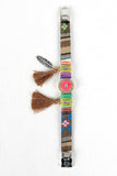 Neon Tribal Embroidered Bracelet