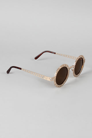Lattice Round Eye Sunglasses