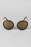 Matte Redux Metallic Frame Cat Eye Sunglasses