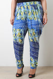Abstract Tapered Harem Pants