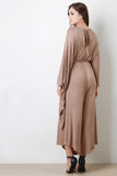 Connected Sleeve Oversize Belted Jumpsuit