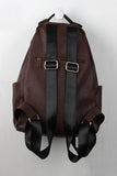 Double Zip Vegan Leather Backpack