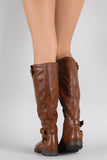 Bamboo Buckled Riding Knee High Boots