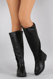 Bamboo Elasticized Panel Riding Knee High Boots