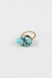 Faux Turquoise Stone Wire-Wrapped Ring