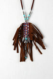 Arrow And Bird Tribal Pattern Necklace