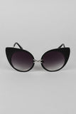 Pointy Defined Round Cat Eye Sunglasses