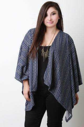 Tribal Open Front Poncho