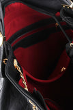 Distressed Sliding Chain Handle Hobo Bag