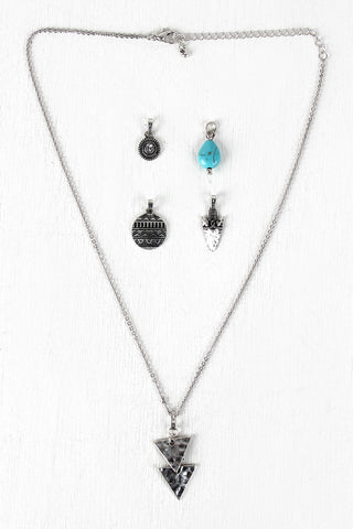 Hunter Interchangeable Charms Necklace