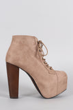 Speed Limit 98 Suede Lace Up Platform Booties