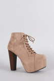 Speed Limit 98 Suede Lace Up Platform Booties