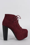 Speed Limit 98 Suede Lace Up Platform Booties