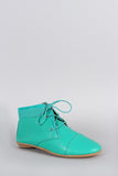 Bamboo Fold Over Cuff Lace Up Bootie