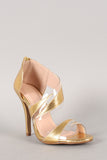 Liliana Metallic Lucite Open Toe Dress Heel