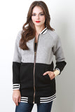 Two Tone Athletic Trim Jacket