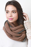 Chunky Two Tone Infinity Scarf