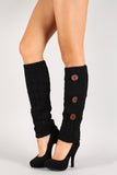 Solid Triple Button Leg Warmers