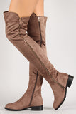 Liliana Suede Zip Up Over-The-Knee Riding Boot