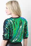 Iridescent Sequin Pullover Top