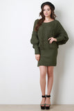 Cable Knit Dolman Mini Dress