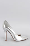 Delicious Metallic Pointy Toe Stiletto Pump