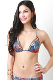 Chain Patch Print Bikini Set