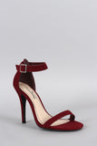 Anne Michelle Suede Open Toe Heel