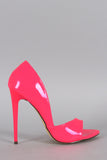 Neon Dorsay Open Toe Pump