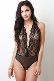 Surplice Lace Teddy Bodysuit