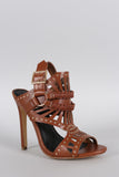 Liliana Cutout Harness Open Toe Heel