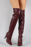 Qupid Pointy Toe Thigh High Stiletto Boot