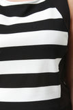 Plus Size Sleeveless Stripe Structured Crop Top