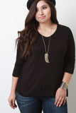 Dropped Shoulder Long Sleeve Top