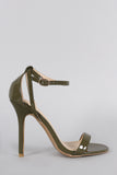 Wild Diva Lounge Criss Cross Ankle Strap Open Toe Heel