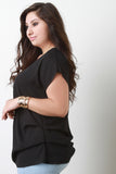 Side Pleat Boxy Top