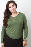 Ruched Sides Long Sleeve Top