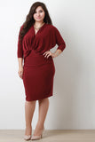 Knotted Dolman Sleeve Midi Dress