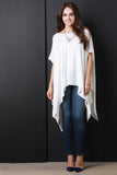 Short Sleeve Poncho Top