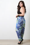 Abstract Tapered Harem Pants