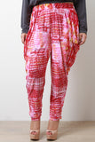 Abstract Tapered Harem Pants