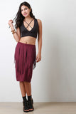 Fringe Tier Suede Skirt