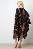 Streak Print Poncho Maxi Dress