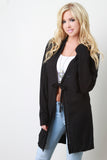 Tie Front Slub Jersey Cardigan