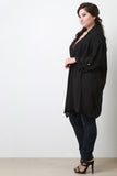 Longline Quarter Sleeve Chiffon Cardigan