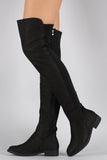 Suede Round Toe Riding Over-The-Knee Boots